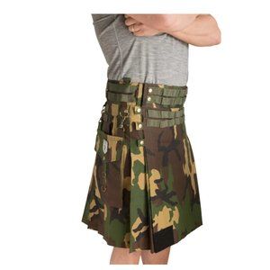 Damn Near Kilt’em Woodland Camo Kilt Men’s